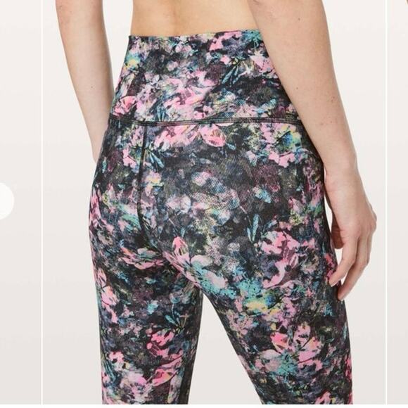 Lululemon Size 4 Wunder Under High Rise Crop 21" Dappled Daze Leggings - Picture 3 of 8